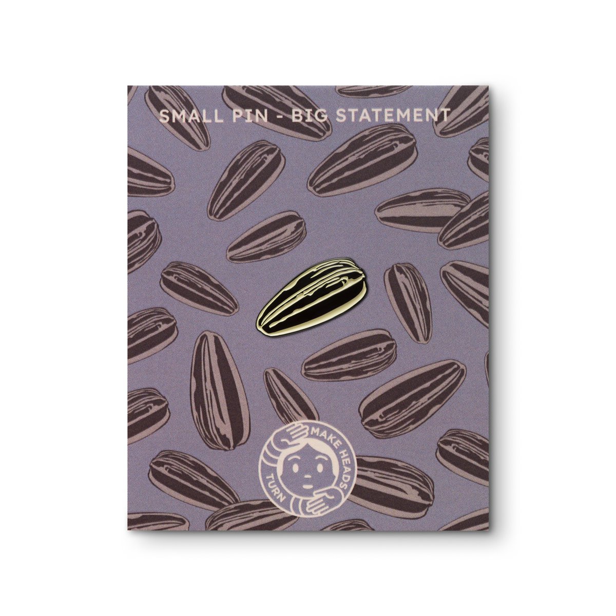 Emaille-Pin „Sonnenblumenkerne“