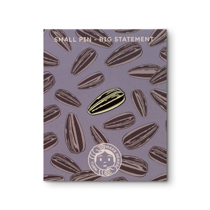 Emaille-Pin „Sonnenblumenkerne“