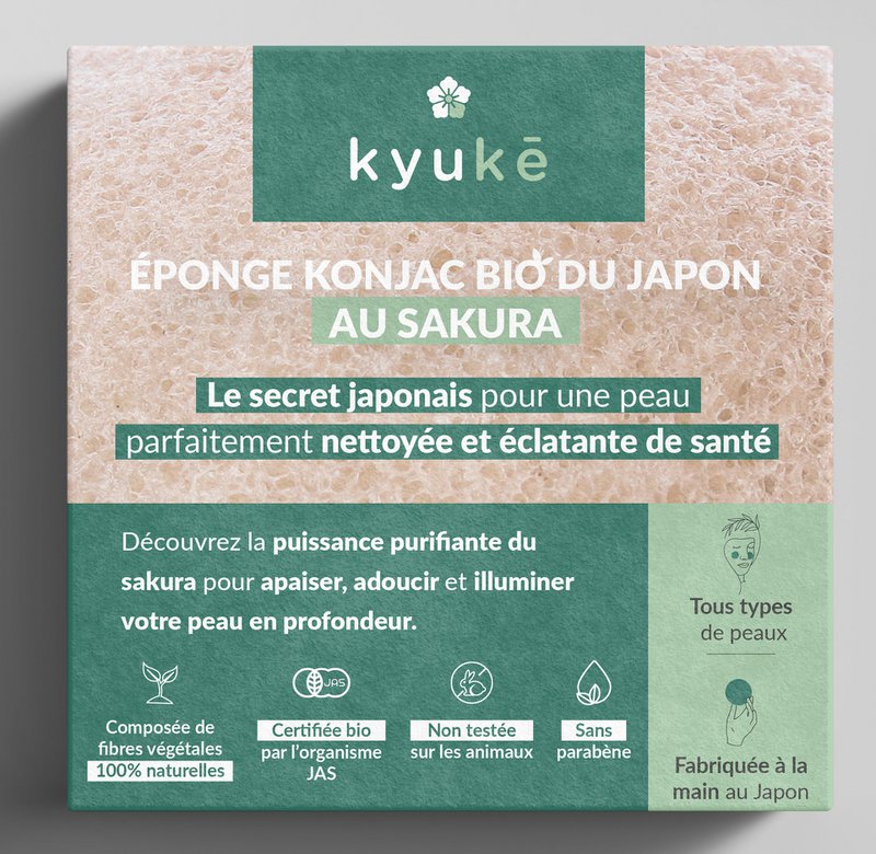Biologische Japanse Konjac-spons met Sakura-kersenbloesem