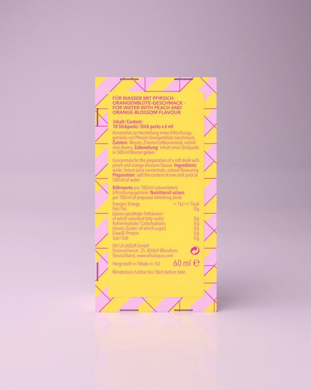PÊCHE & FLEUR D'ORANGER • Pour eau aromatisée