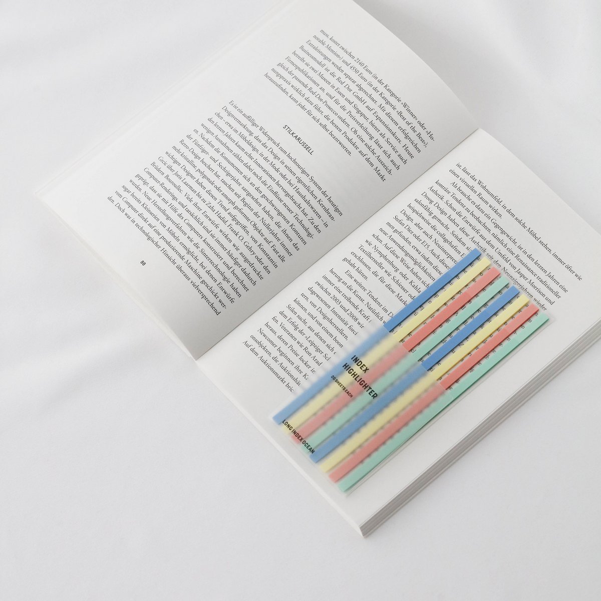 Lemon Breeze | Sticky Notes Tabs Long | Transparent tape | Long adhesive strips for marking text