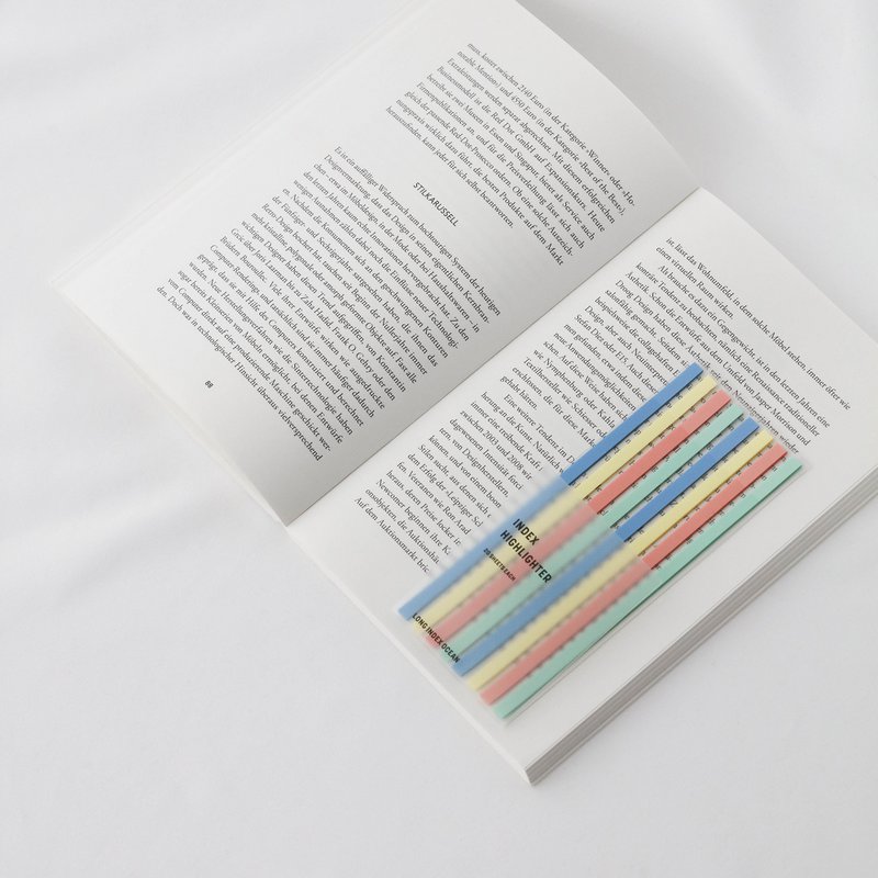 Brise citronnée | Onglets de notes autocollantes longs | Ruban transparent | Longues bandes adhésives pour marquer du texte