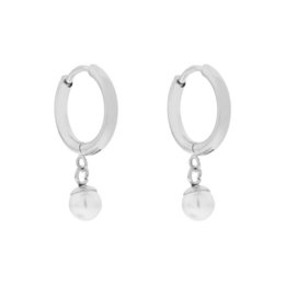 Earrings large with pendant pearl