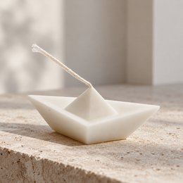 Bougie bateau en papier | cire de colza