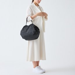 Shupatto compact foldable shopping bag size M - Jet Black