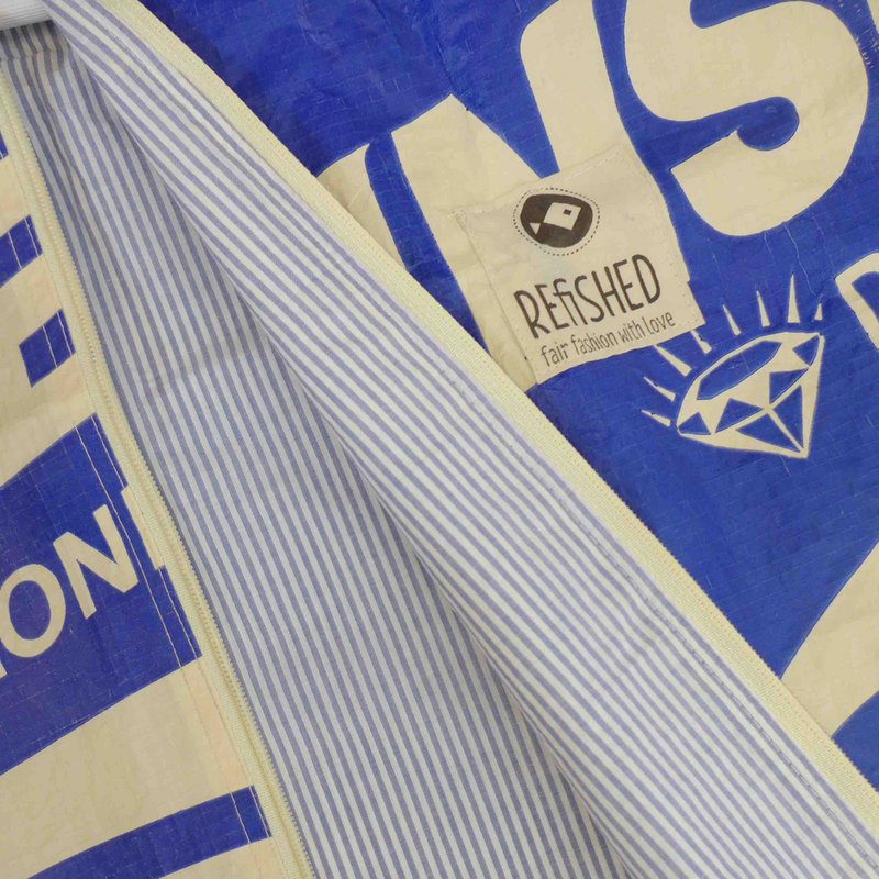 SUIT BAG | Environmentally friendly garment bag in beige-blue