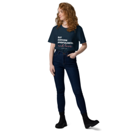Eat, Fashion Mindfulness and Love Camiseta de algodón orgánico unisex - camiseta unisex