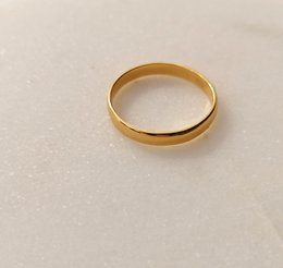 Classic ring made of 925 sterling silver - gold