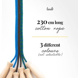 Skipping Rope with Wooden Handle Cotton Rope 230 cm