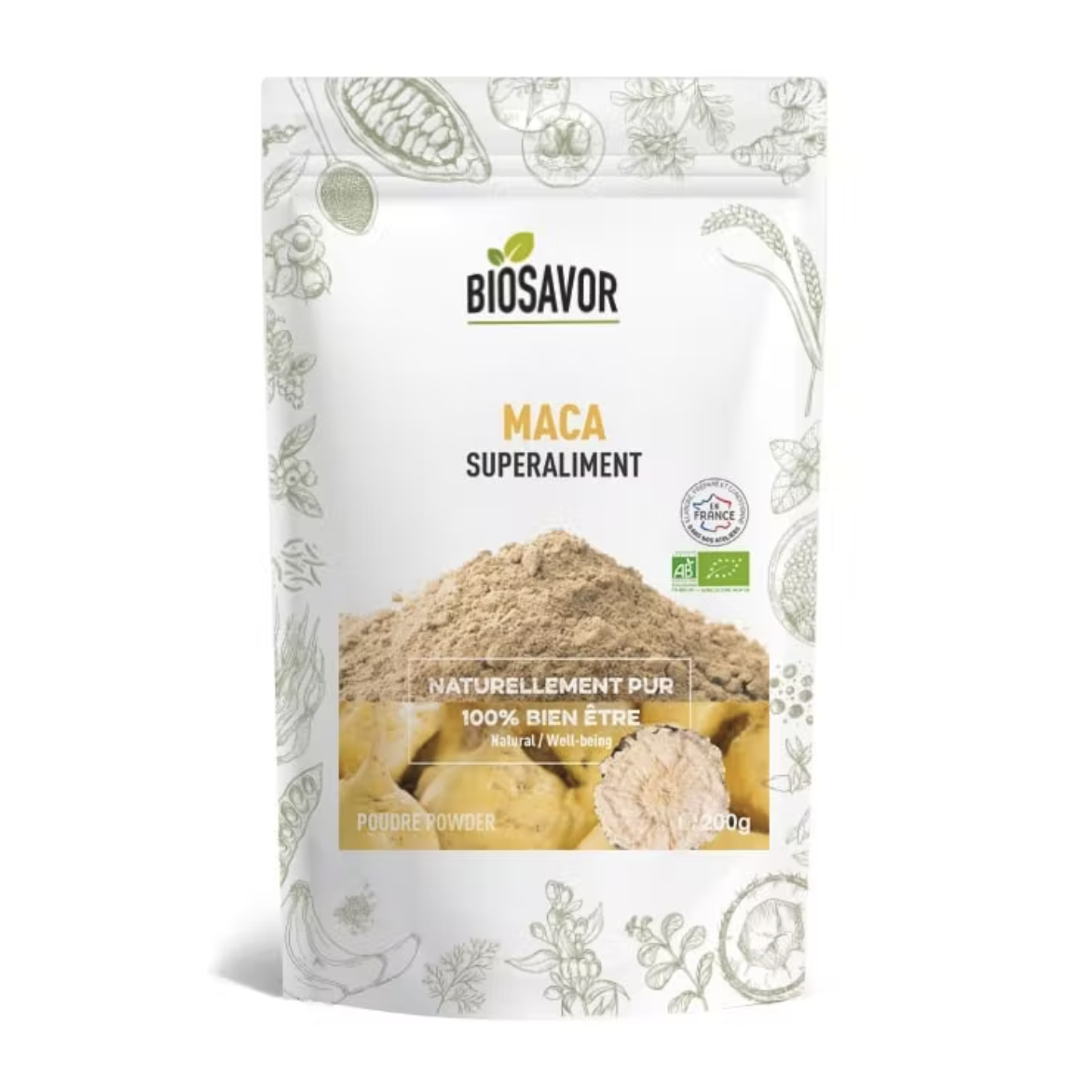 MACA EN POUDRE - 200G - ERGÄNZUNG DER NAHRUNGSMITTEL