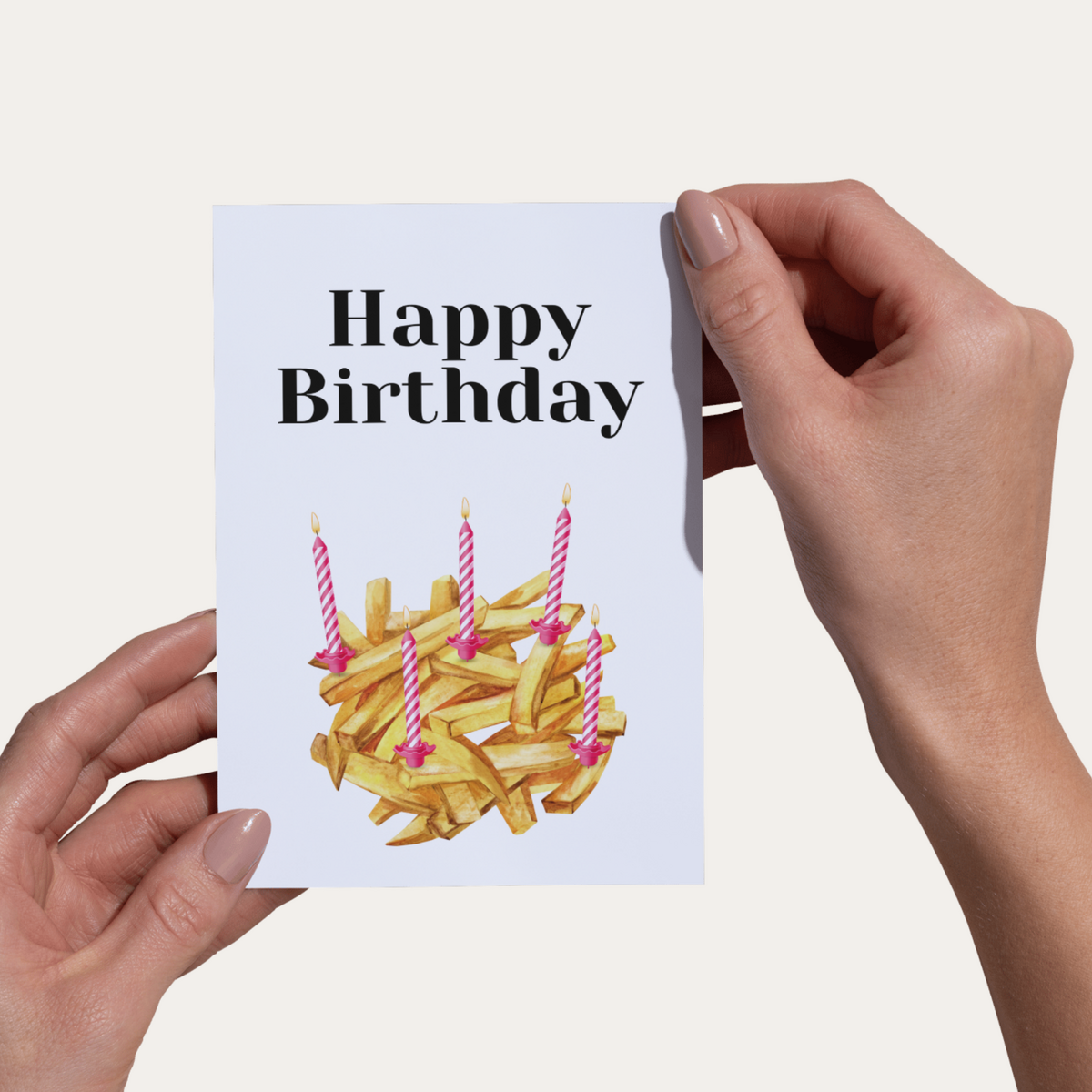 Postal | Feliz cumpleaños con papas fritas