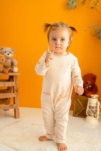 Overall aus 100 % Baumwolle für Babys mit Druckknopf