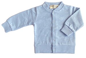Baby cardigan sweat fabric light blue
