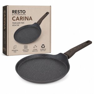 RESTO Carina Pancake Pan 24 cm – Crepe Pan – Induction Suitable – 4-Layer Non-stick Coating – PFAS/PFOA Free – Aluminum Pancake Pan