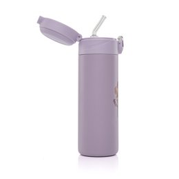 Drikkeflaske til børn med sugerør 350ml, lilla