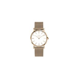 La Milanaise dameur Rose guld mesh armbånd hvid rosa guld baggrund
