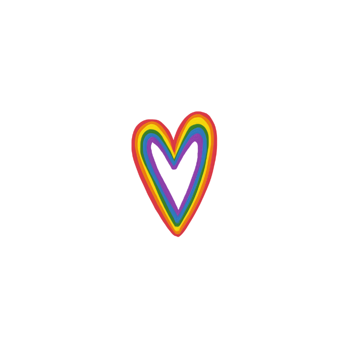 Sioou temporary tattoo - Multicolored heart x5