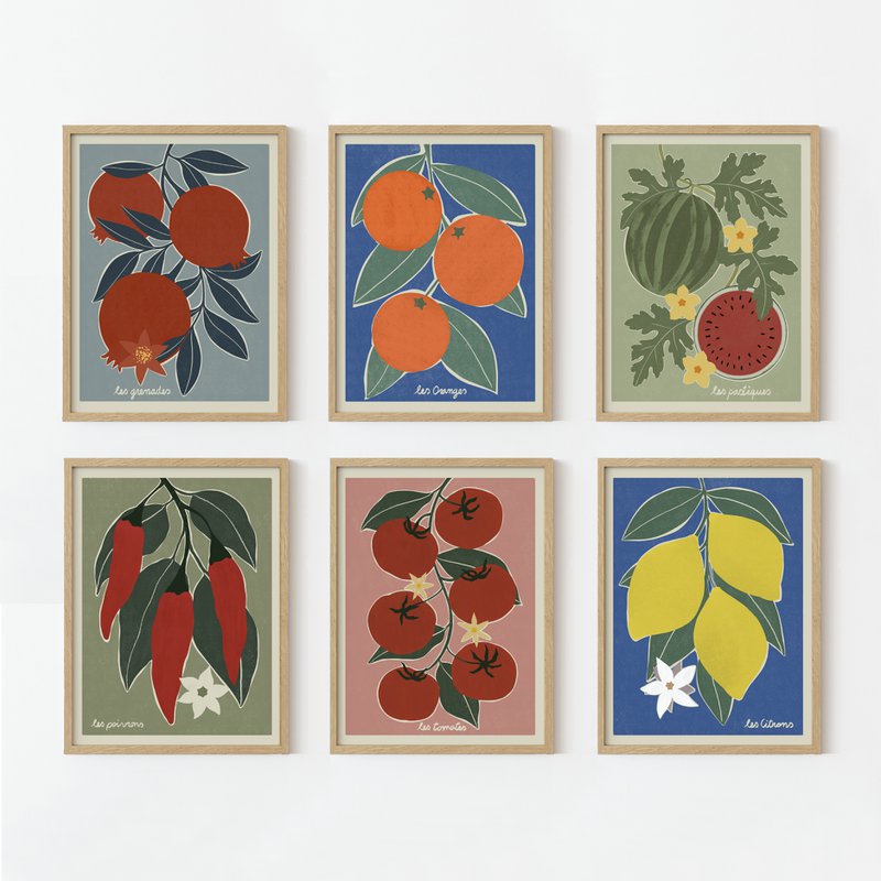 Kunstdruk "Granaatappels".