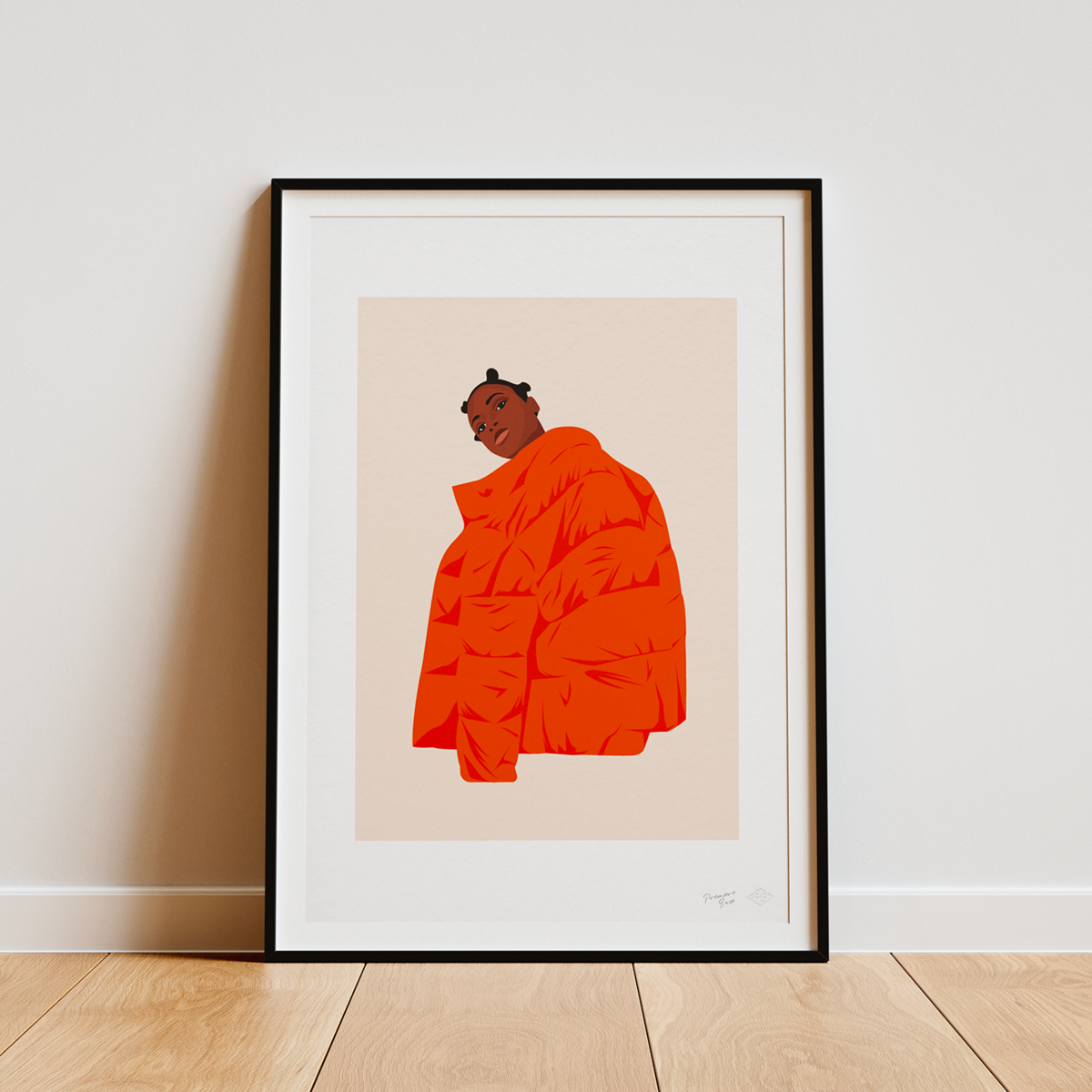 Poster "Orange Puffer" - A4 & 30x40cm - Art print