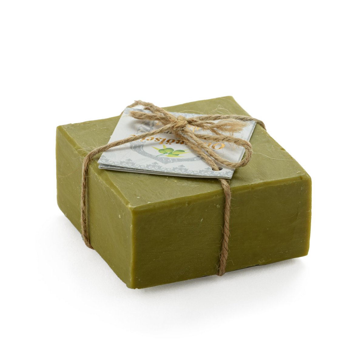 Hausart Olivenseife grün 200 g + Travertin Set