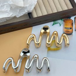 Linea d'onda geometrica grandi clip per capelli artigli-3