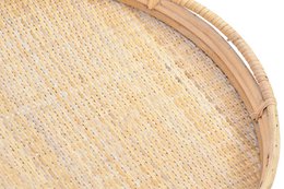 TRAY SET 2 RATTAN 50,5X46X5,5 NATURAL DECORATION BD186396