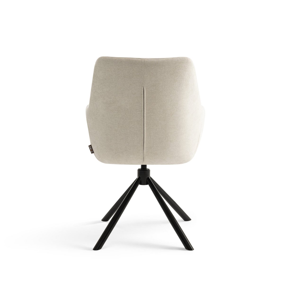 Draaibare - Eetkamerstoelen met armleuning set van 2 - Olivia - Beige - Stof