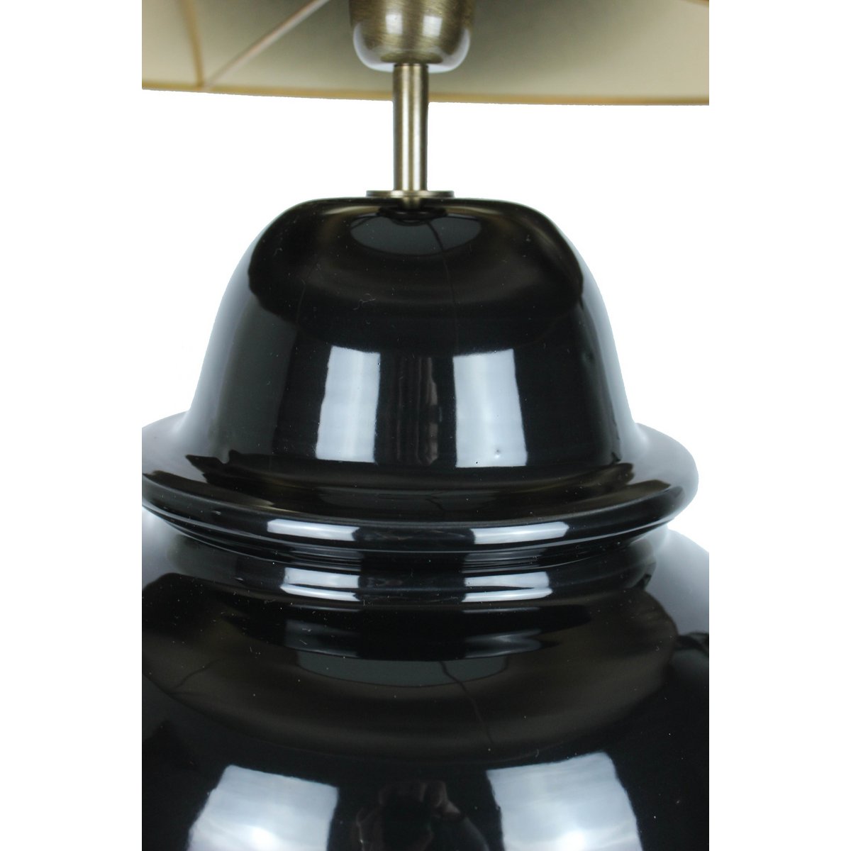 Lamp base temple vase ceramic black