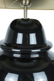 Lamp base temple vase ceramic black
