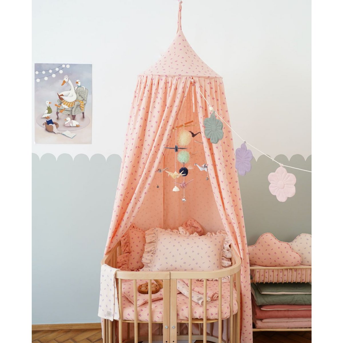 “Pastel colors” Origami Nursery Mobile