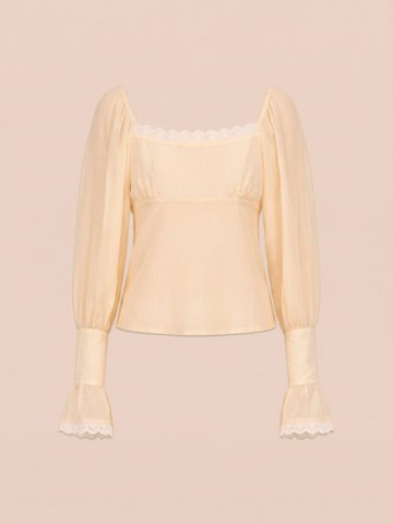 Crème Crush-blouse