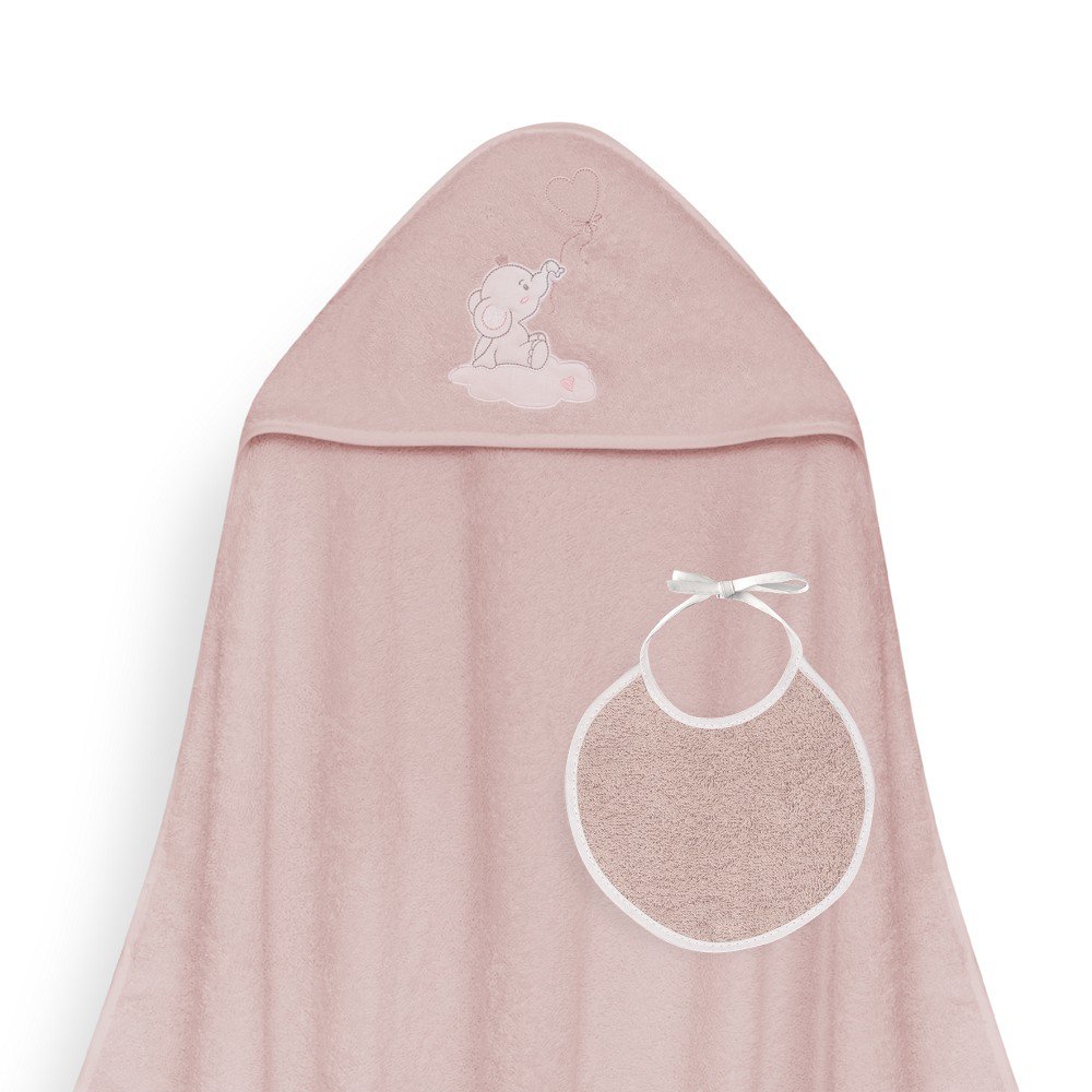 BADETUCH – 100 X 100 – 400 G/M BAUMWOLLE – MOD.ELEFANTE GLOBO-DUNKELROSA