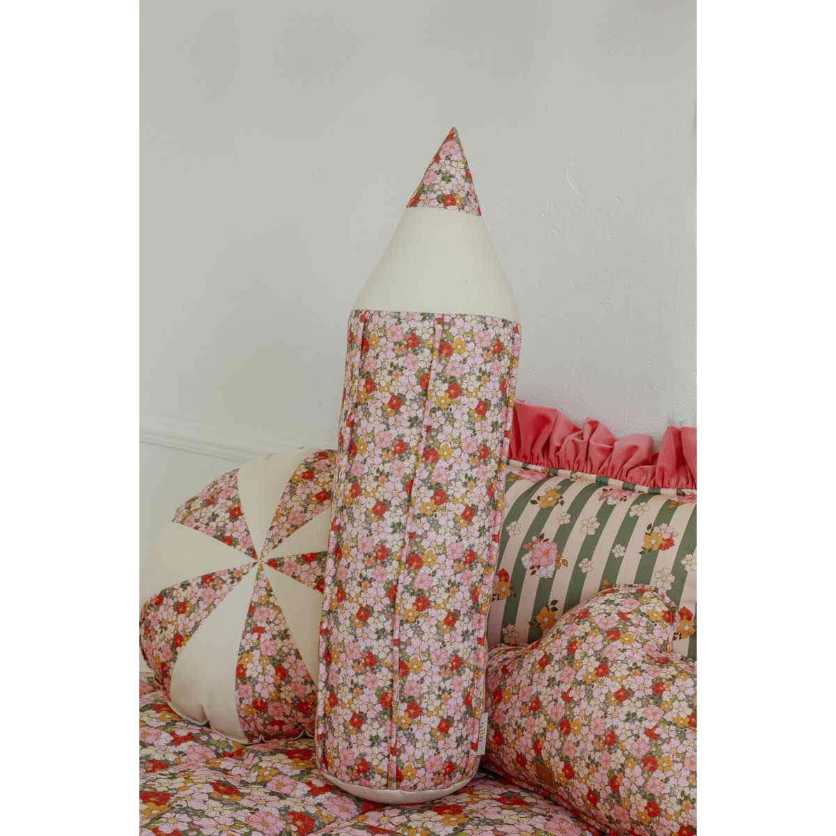 Almohada de crayón de algodón “Jardín verde”