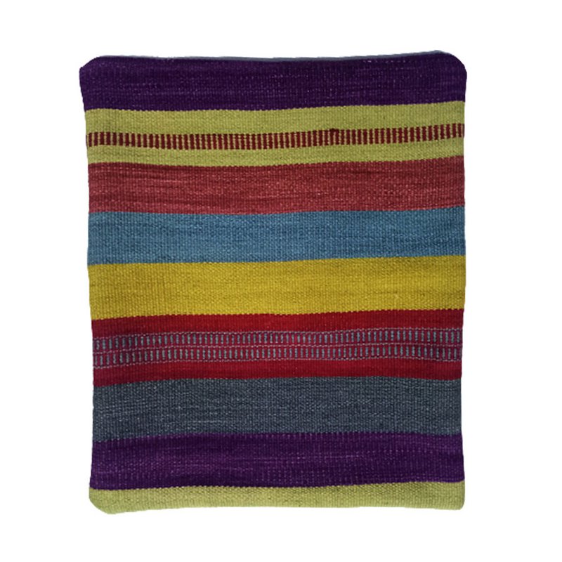 Funda de Cojín Kilim Tejido a Mano Morado Oscuro