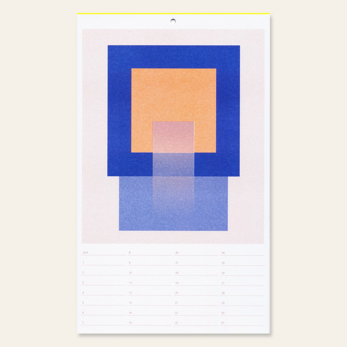 Risography birthday calendar (17.0 x 28.5 cm)