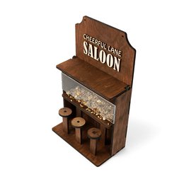 Mangeoire à oiseaux en bois « Saloon », décor élégant de jardin et de balcon, cadeau pour les amoureux des oiseaux