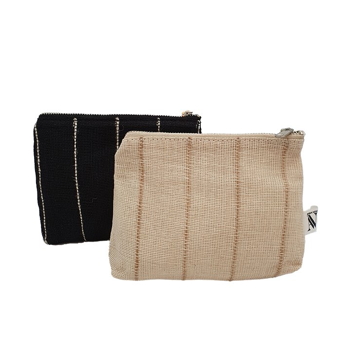 ANNA NERA Fairtrade Etui S - Tasje maquillage - Toilettas - Trousse de toilette Jute S noir 300-031