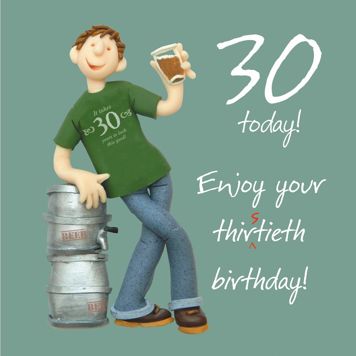 Thirstieth Birthday numbered  birthday card