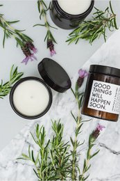 Gode ​​ting ... Lys rosmarin x lavendel / ESSENTIALS duftlys