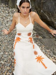Lux-Kleid mit Palmen-Print