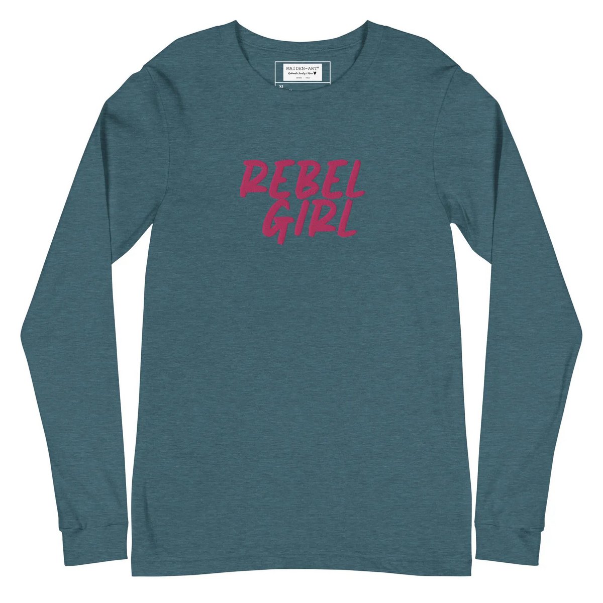 Rebel Girl Unisex T-shirt met lange mouwen en BORDUURSEL