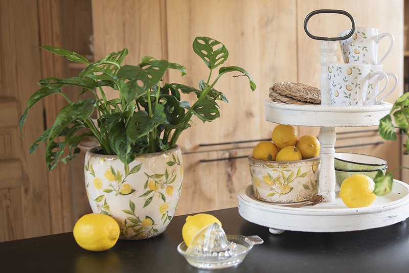 Flowerpot 18x7x7 cm Yellow Ceramic Lemon Flowerpot Indoor