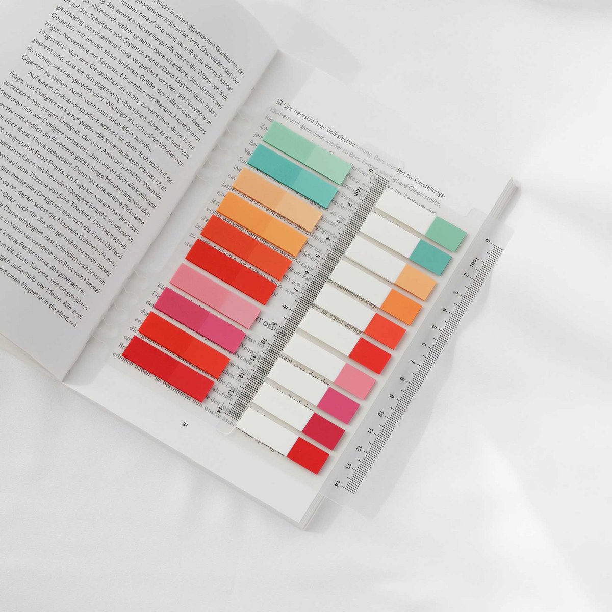 Blossom | Ordinate detention notes tabs | Legal reading tabs for books sticky | Prison strips index with ruler for side markers