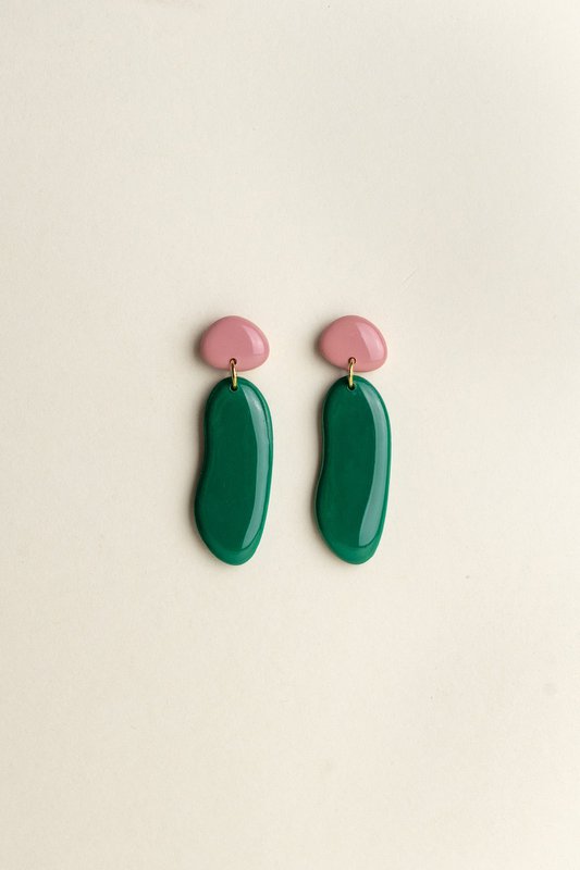 Boucles d'oreilles Nora - Bloom / Émeraude