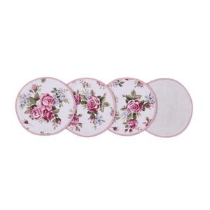Mini double-sided placemats with a floral motif and elegant stripes Rose Garden & Stripes – set of 4.