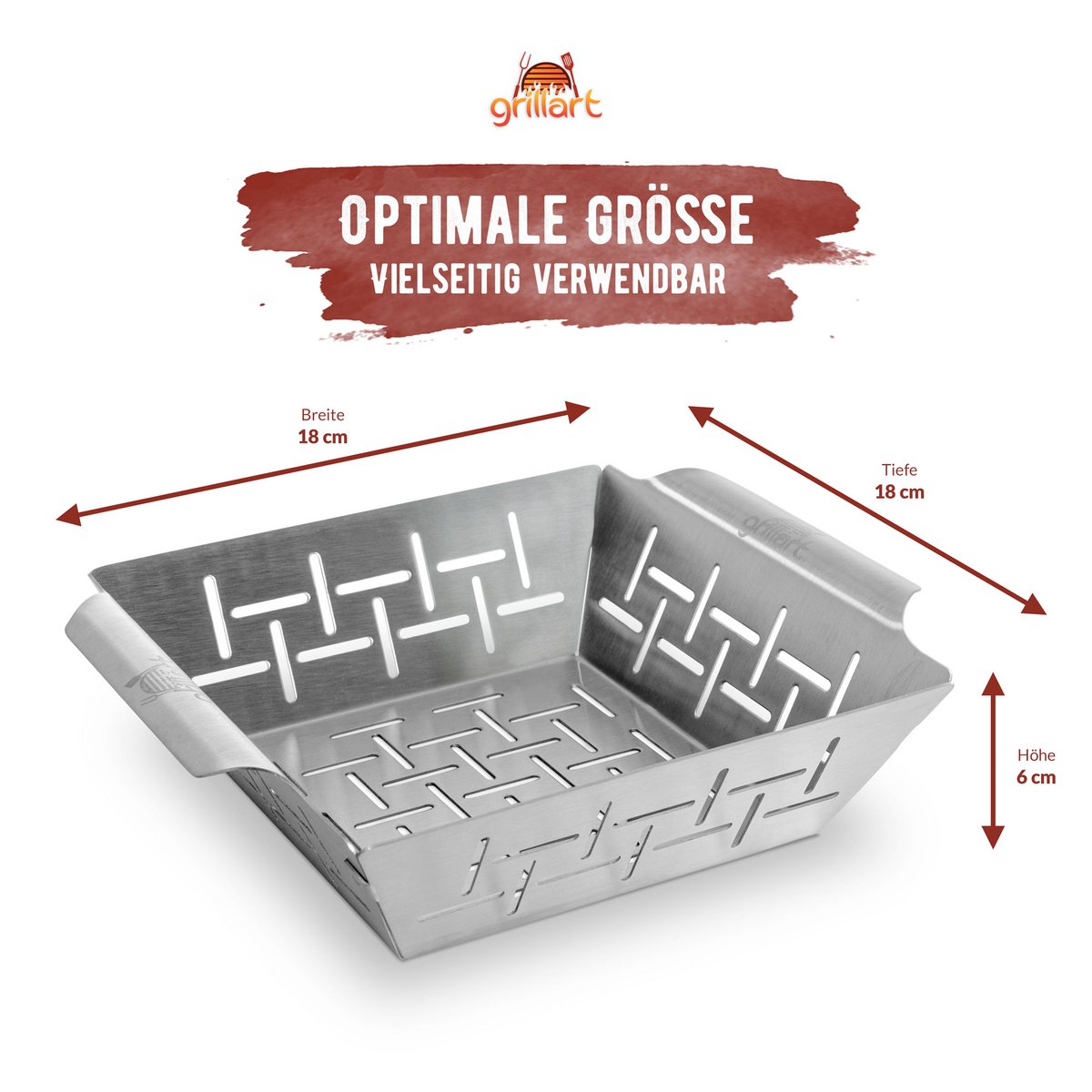 Premium grill basket and grill bowl made of high -quality stainless steel