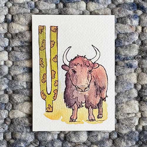 Tarjetas ABC de animales (tamaño A6)