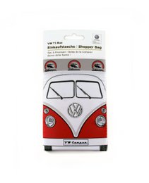 Volkswagen VW T1 Bus Shopper Bag, foldable - Front/Grey