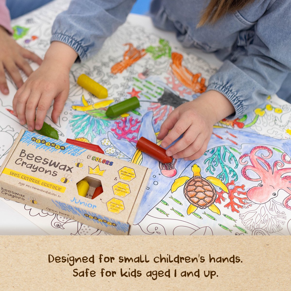 Crayones de cera de abejas Medenka Junior