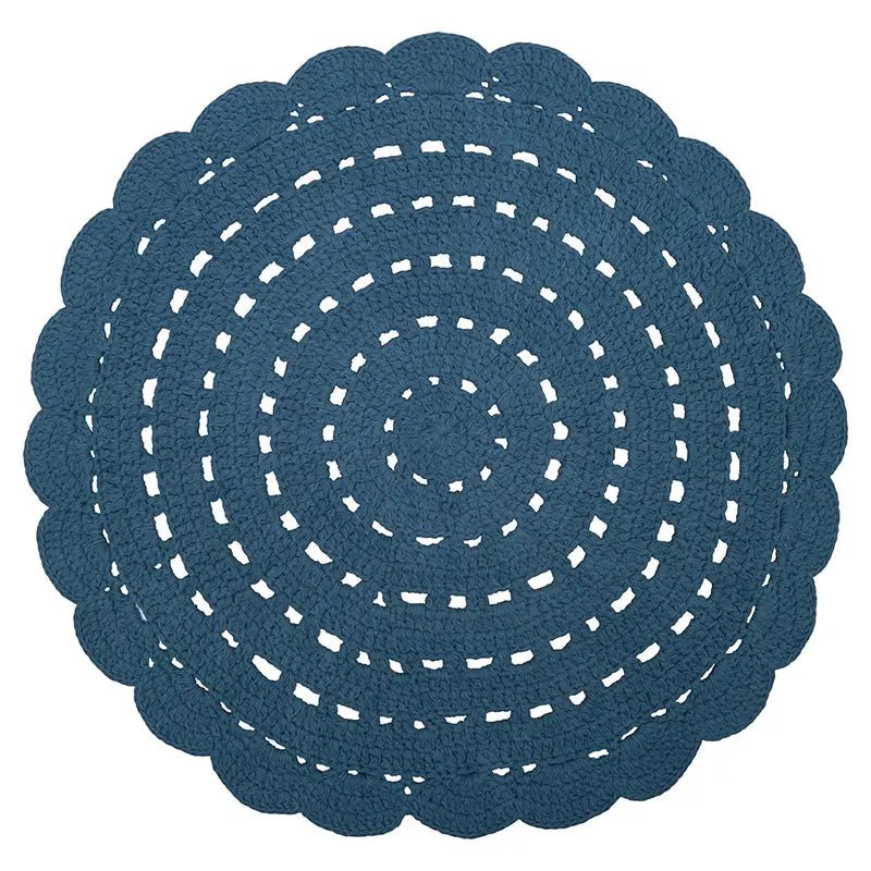 ALMA BLEU tapis enfant crochet